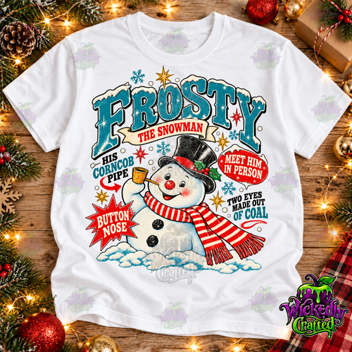 Frosty the Snowman – Vintage Christmas Apparel – tee mockup
