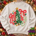 Merry – Christmas Tree & Red Bow Apparel – original mockup