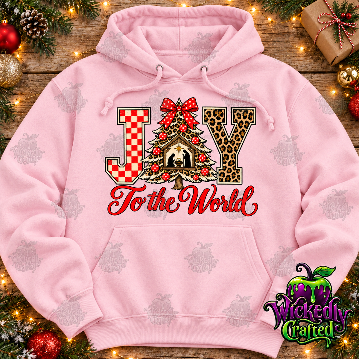 Joy to the World – Christmas Nativity Apparel – hoodie mockup