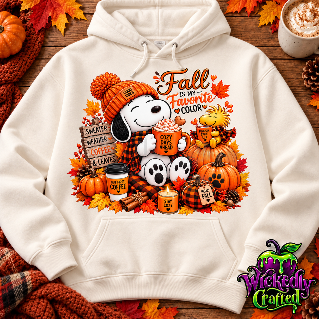 Fall Is My Favorite Color – Snoopy & Woodstock Apparel hoodie mockup